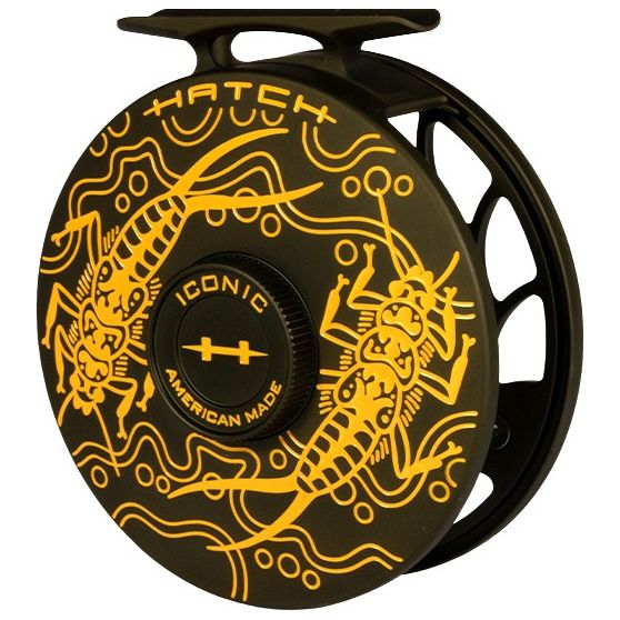 Hatch Custom Matt Renner Artist Edition Iconic Large Arbor Fly Reel 5 Plus Olive Yellow 02