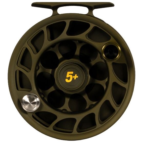 Hatch Custom Matt Renner Artist Edition Iconic Large Arbor Fly Reel 5 Plus Olive Yellow 04
