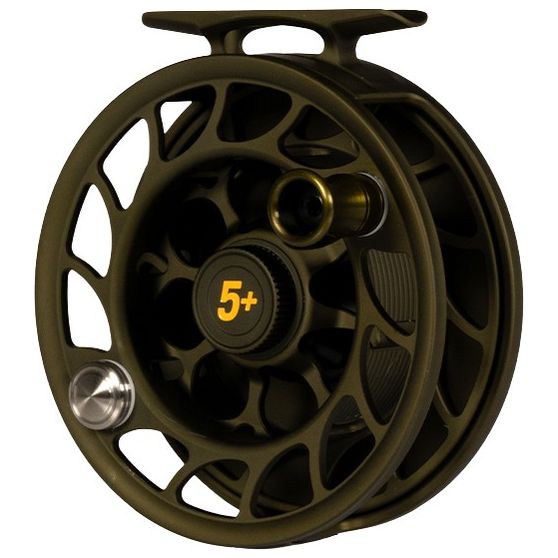 Hatch Custom Matt Renner Artist Edition Iconic Large Arbor Fly Reel 5 Plus Olive Yellow 05