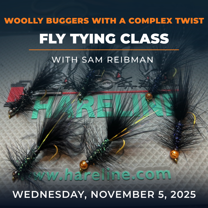 TCO Fly Tying Class: Tying Woolly Buggers with a complex twist with Sam Reibman